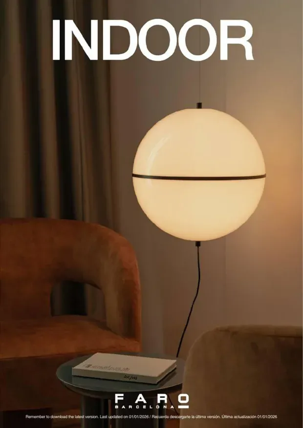 Cover of the Faro — indoor lighting catalogue