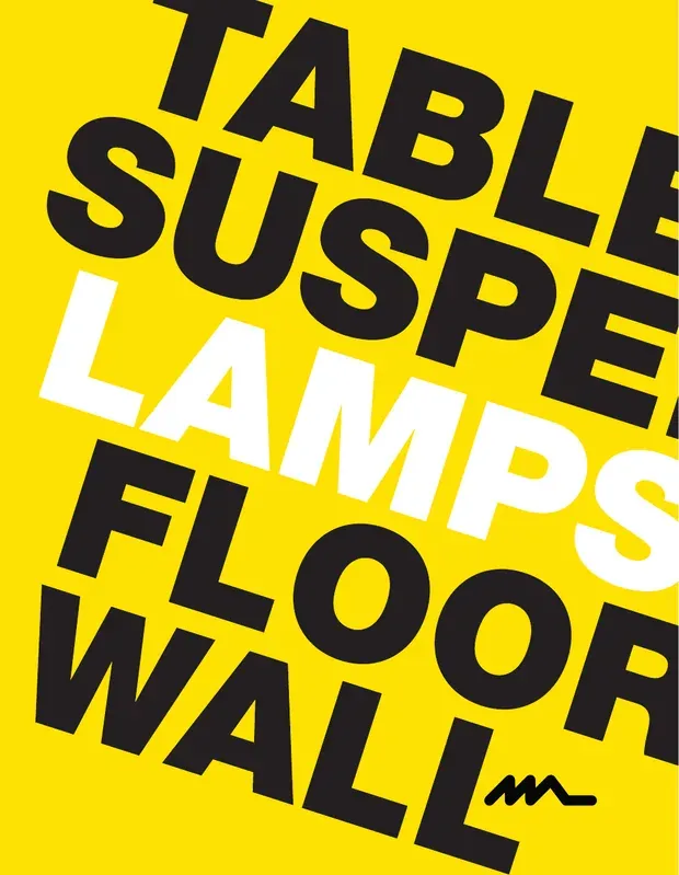 Cover of the Martinelli Luce — the lamps catalogue catalogue
