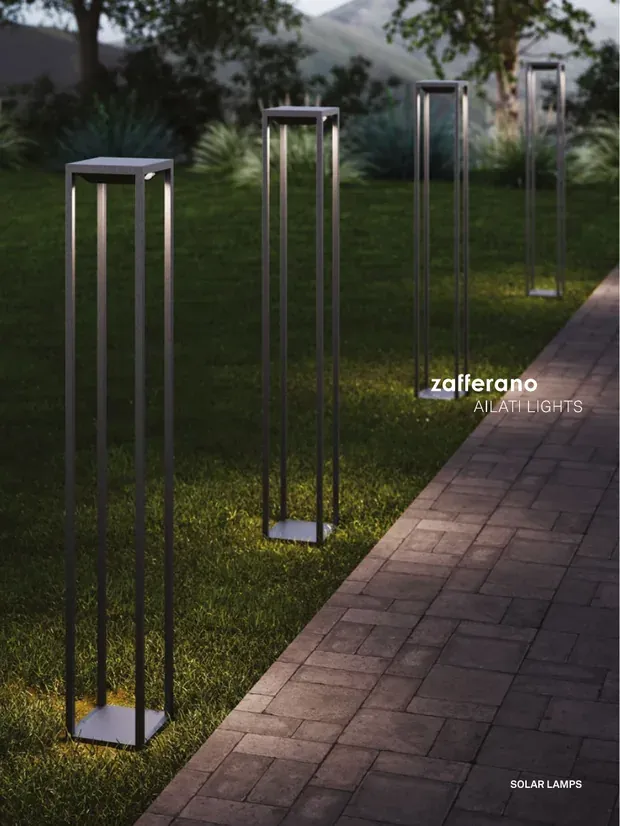 Cover of the Zafferano — solar lamps catalogue