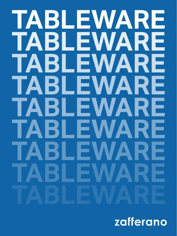 Cover of the Zafferano — tableware catalogue