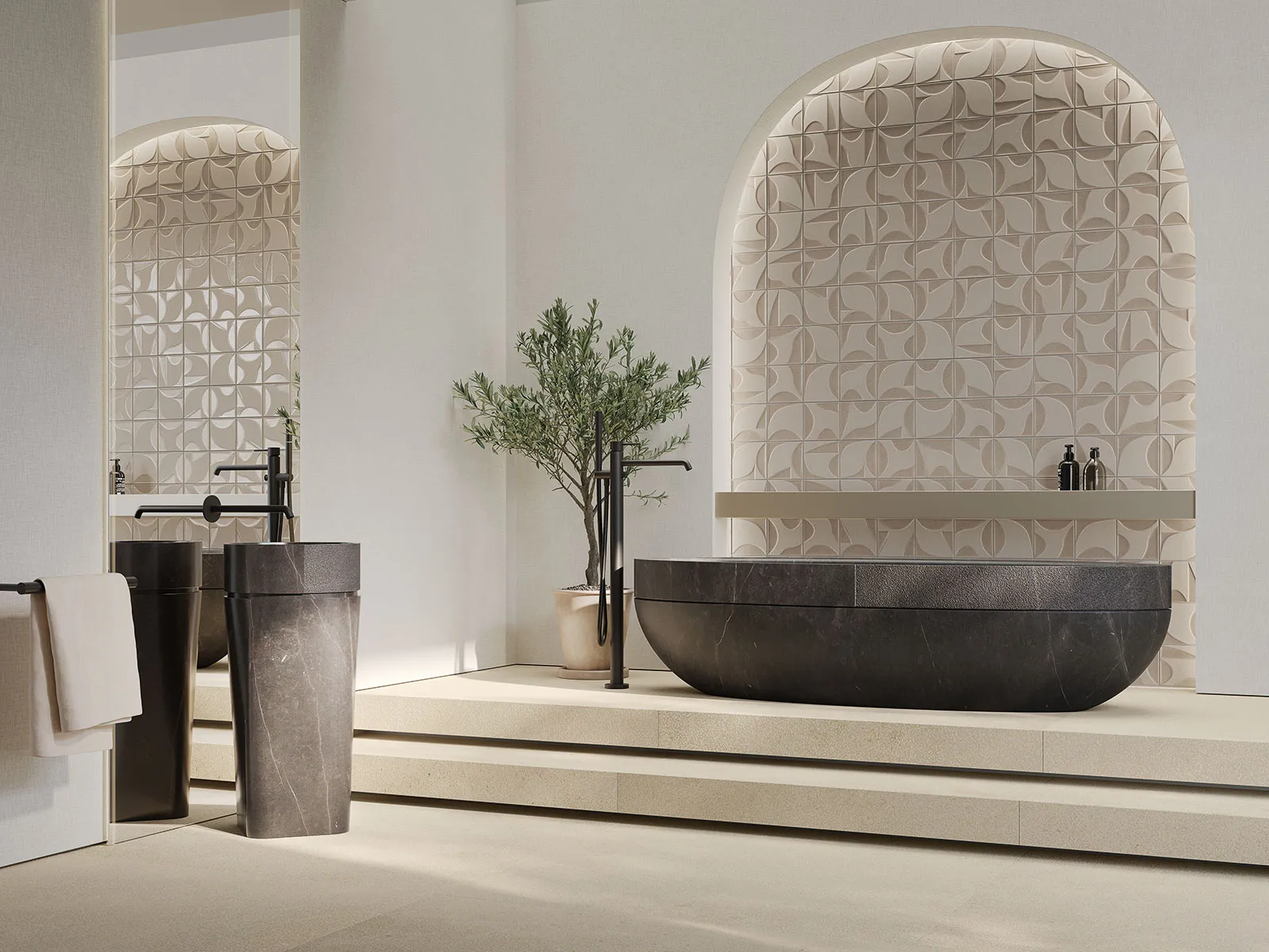 L’Antic Colonial — Natural stone, wood and mosaic, within the group’s catalogue.